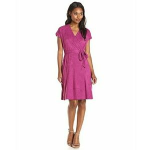 Ellen Tracy Faux Suede A-Line Dress NWT
